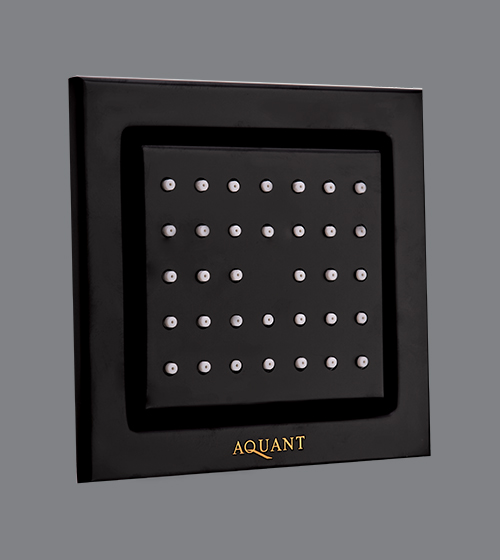 Matt Black Brass Body Shower built in Concealed System – Aquant India