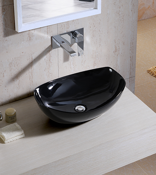 Aquant Black Ceramic Wash Basin