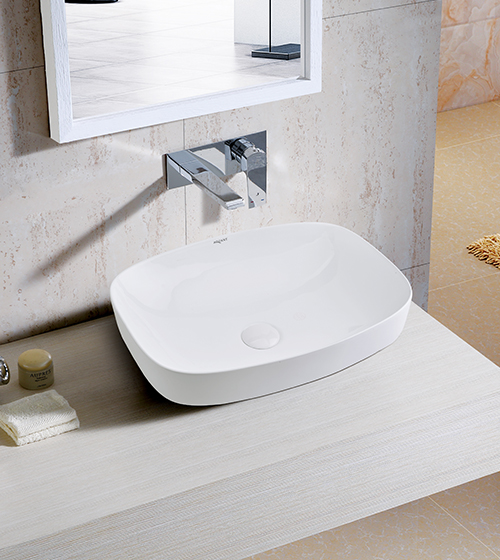 Ceramic Table-Mounted/Drop-In Semi-Counter Wash Basin – Aquant India