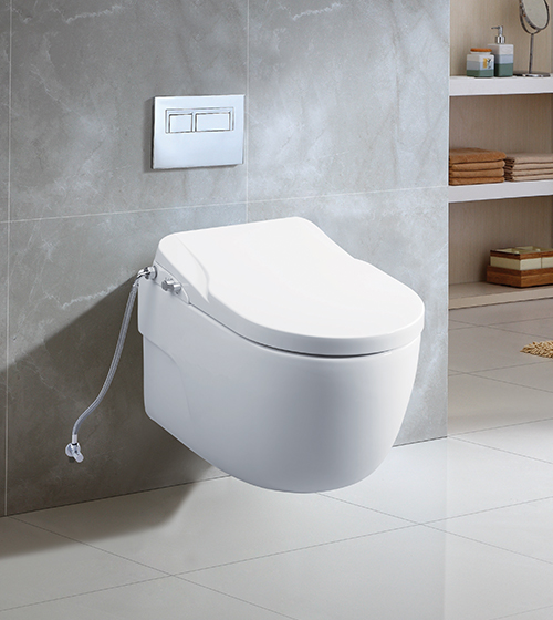 'Swirl-Flush' Wall-Hung WC with Bidet Seat Cover – Aquant India