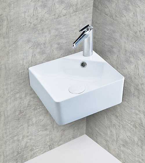 Ceramic Table/Wall-Mounted Corner Wash Basin – Aquant India