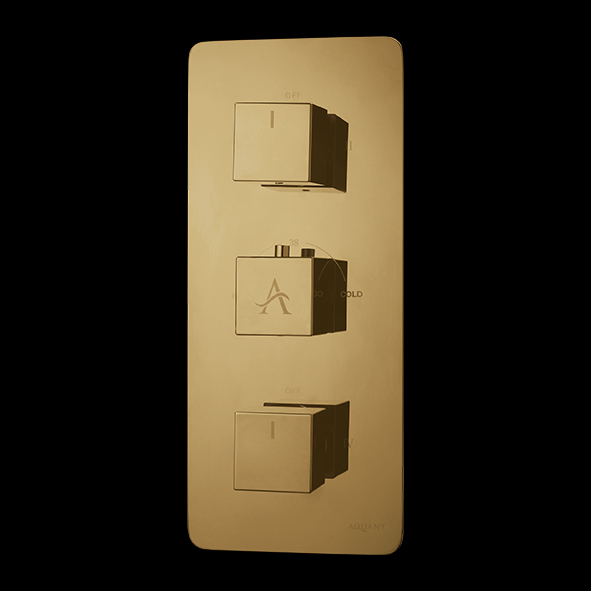 Brushed Gold High-Flow Thermostatic Diverter With Six Outlets (20mmInlet) – Aquant India