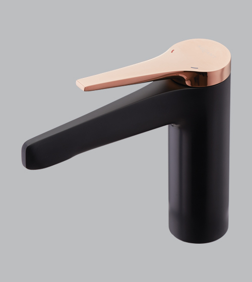 Basin Mixer - Short Body (Matt Black + Rose Gold) – Aquant India