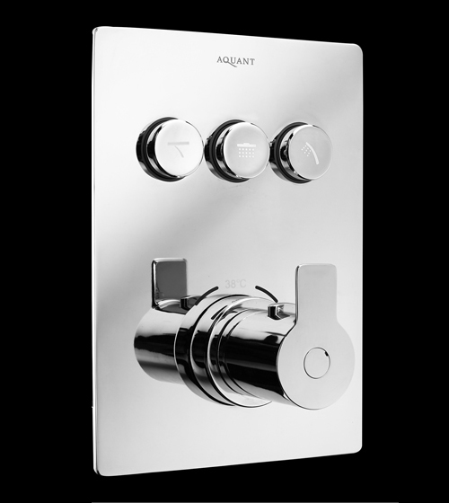 3-Outlet Thermostatic Diverter with Click-Select™ – Aquant India