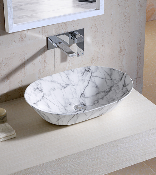 Aquant Marble Finish Ceramic Wash Basin