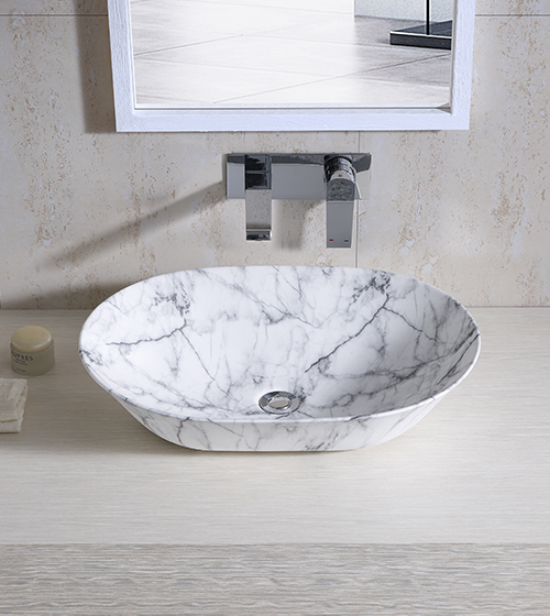 Aquant Marble Finish Ceramic Wash Basin