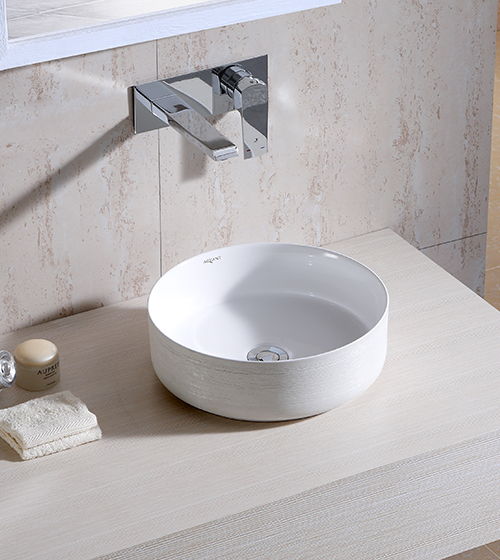 Matt White Table-Mounted Wash Basin – Aquant India