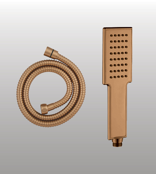 Brass Hand Shower Powder Flow With 1.5 Mtr Flexible Hose – Aquant India