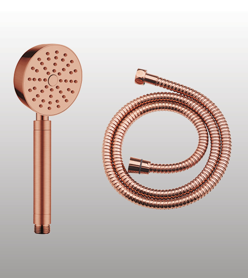 Brass Hand Shower Powder Flow With 1.5 mtr Flexible Hose  – Aquant India
