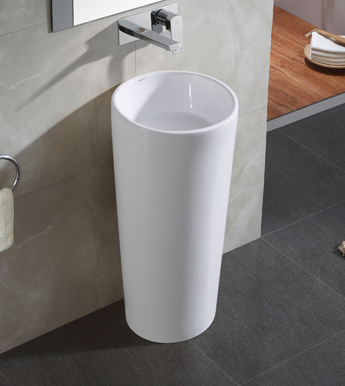 Ceramic Floor-Mounted Pedestal Basin – Aquant India