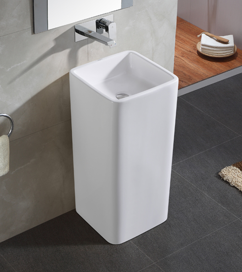 Ceramic Floor-Mounted Pedestal Basin – Aquant India