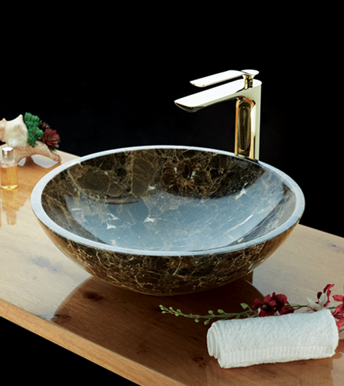 Circa Emperador - Dark Emperador Marble Basin – Aquant India