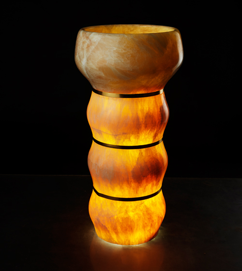 Ego Gold - Honey Onyx Pedestal Basin – Aquant India