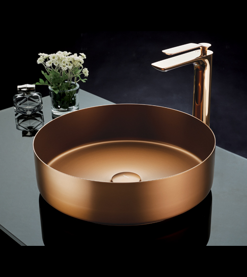 Stainless Steel Wash Basin - Matt Rose Gold – Aquant India