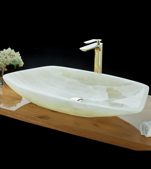 Stella Bianca - White Onyx Basin – Aquant India